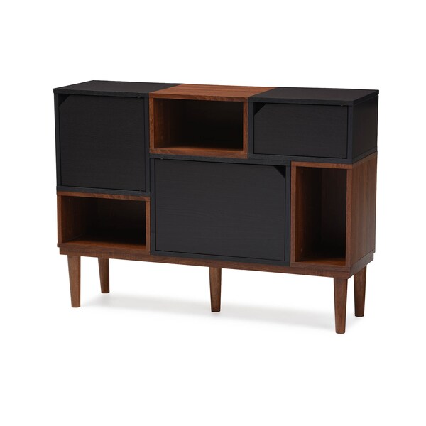 Anderson Mid-century Oak And Espresso Wood Sideboard Storage Cabinet